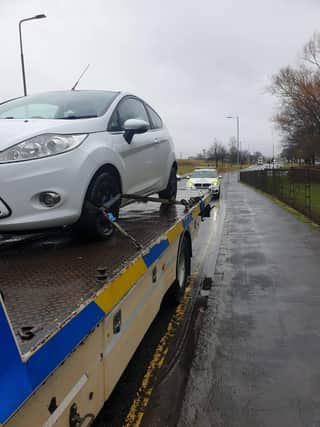 Ford pulled over in Broomhouse area of Edinburgh picture: Police Scotland