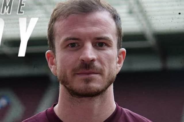 Andy Halliday has signed a two-year contract with Hearts. Pic: Heart of Midlothian FC