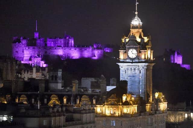 To mark International Workers’ Memorial Day public buildings, including Edinburgh Castle, will be lit up purple