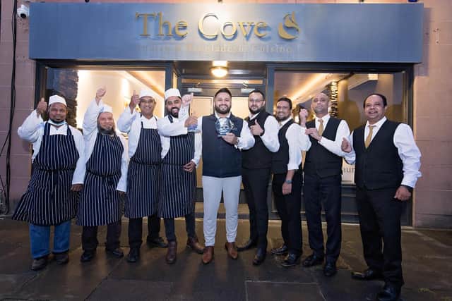 Winners: The team at The Cove in Edinburgh