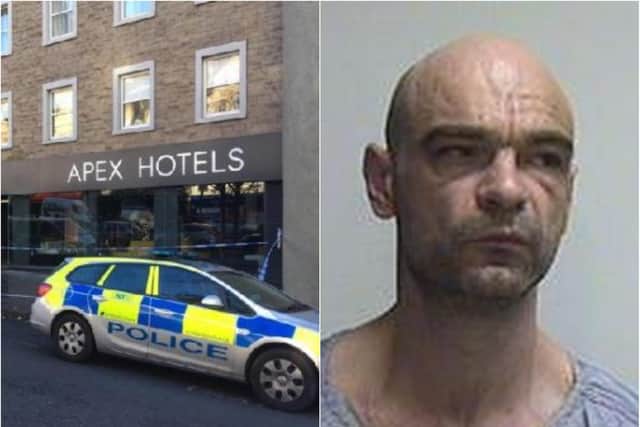 Peter Cameron carried out the 'frenzied' attack outside the Apex Hotel.