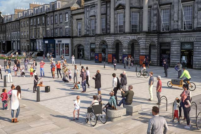 An artist's impression of Edinburgh's George Street under the plans