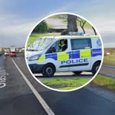 Police called to two-car crash on Glasgow Road in Edinburgh, near M9 Newbridge junction.