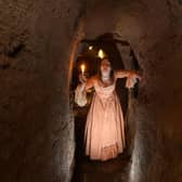 Gilmerton Cove, about ten feet below ground, is thought to have been inhabited up to 300 years ago (Picture: Phil Wilkinson)