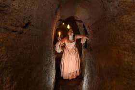 Gilmerton Cove, about ten feet below ground, is thought to have been inhabited up to 300 years ago (Picture: Phil Wilkinson)