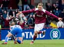 Lee Miller had a short but sweet time at Tynecastle. Picture: SNS
