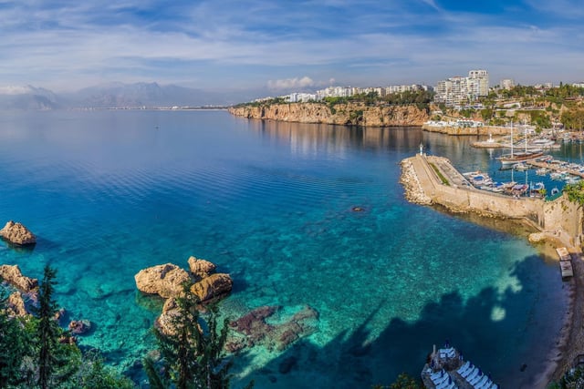 Turkey isn't just for Christmas and both Jet2 and Turkish Airlines fly to Antalya from Edinburgh Airport throughout the spring. You can expect temperatures of up to 21C in April, with an average of 12 hours of sunshine a day and very little rain.