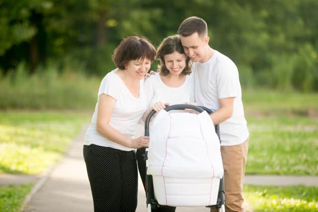 Parents of children under one will now be able to seek wellbeing and welfare support from their own parents (Picture: Shutterstock)