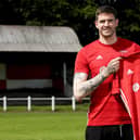 Johnstone Burgh announce the signing of Kyle Lafferty on a two-year contract at Keanie Park. Picture: SNS