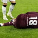 Hearts forward Barrie McKay was injured against PAOK Salonika. Pic: SNS