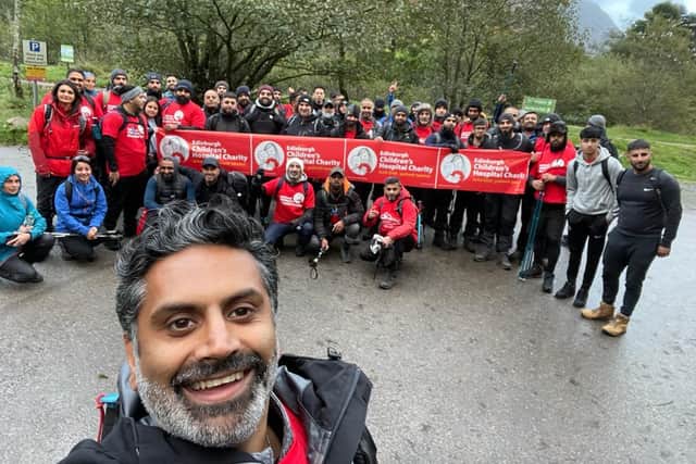 Zahir Iqbal climbed Ben Nevis with large group of friends and supporters.