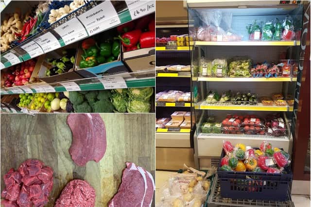 Meat, fruit and vegetable boxes are being delivered across Edinburgh by several local businesses. Pictures: Charles Stamper Fruit and Veg/ Crombies of Edinburgh