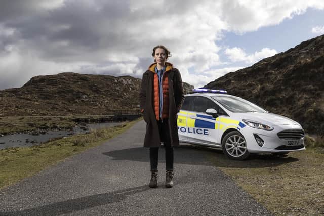 Sorcha Groundsell plays police family liaison officer Kat Crichton in new BBC murder mystery series An t-Eilean, which was filmed on Lewis and Harris (Picture: Black Camel Pictures/BBCAlba/John Maher)
