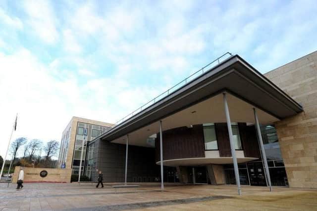 Two men have been jailed for their part in a terrifying campaign of threats involving an imitation handgun. Pic: The High Court in Livingston.