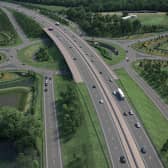 An artist's impression of the proposed Sheriffhall roundabout flyover.
