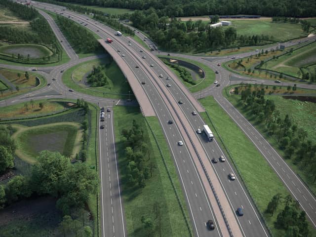 An artist's impression of the proposed Sheriffhall roundabout flyover.