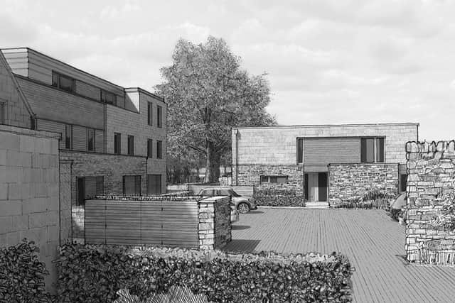 An impression of the courtyard area of the proposed development