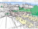 A artist's impression of how the city centre transformation and city mobility plans could change Edinburgh's Waverley Bridge