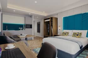 There are a range of seven apartment styles from stylish studios to spacious family apartments and a bespoke stunning one-bedroom penthouse suite at the new Edinburgh city centre hotel.