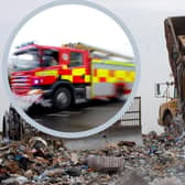 The fire at Dunbar Landfill Site broke out on Monday and could continue to burn for 'many days'.  Residents have been advised to keep windows and doors closed and stay inside when the smoke is bad.