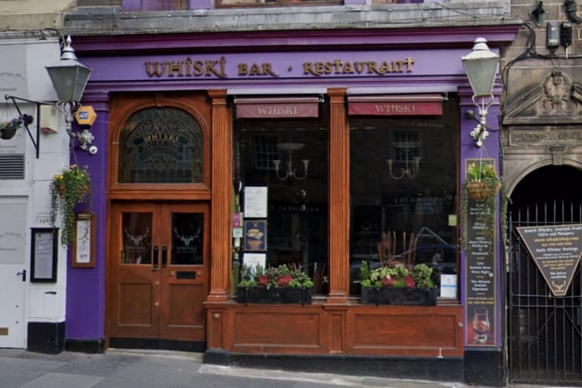 Renowned Whiski Bar & Restaurant sits in a prime position on Edinburgh's High Street, moments away from the Royal Mile. There are more than 300 Scotch malt whiskies to choose from, and award-winning haggis if you're feeling like being exceptionally Scottish.