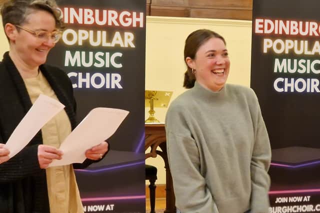 New choir members at the last meeting of The Edinburgh Popular Music Choir in Morningside.