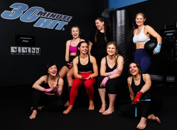 30 Minute Hit is a circuit-based fitness program that says it empowers women, using boxing, kickboxing, and general self defence, for example. Picture: contributed.