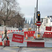 Edinburgh trams works on  Princes Street: the project was years late and millions over budget when it was finally completed in 2014.  Picture: Neil Hanna.