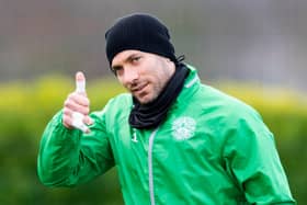 Hibs goalkeeper Ofir Marciano is back in training and is one of several players forcing manager Jack Ross to make some tough selection choices. Photo by Mark Scates/SNS Group