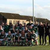 Hibs celebrate a sensational semi-final victory over Glasgow City at Meadownbank. Picture: HFC