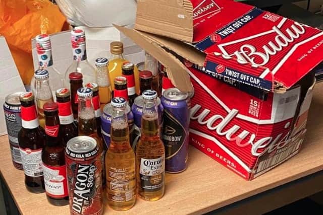 In a tweet, officers said they also confiscated bottles and cans of alcohol in the incident in the city centre park on Monday.