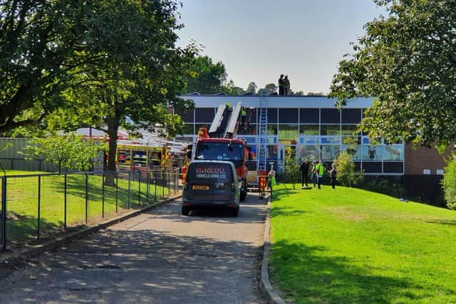 A fire broke out at Davidson's Mains Primary School in Edinburgh. Photo: Michael Gillen