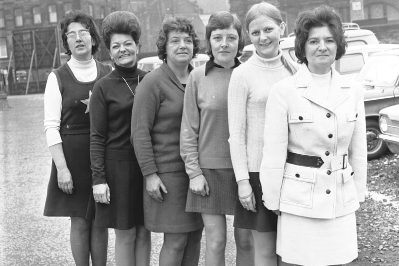 A line-up of Edinburgh's new women traffic wardens in November 1973.
