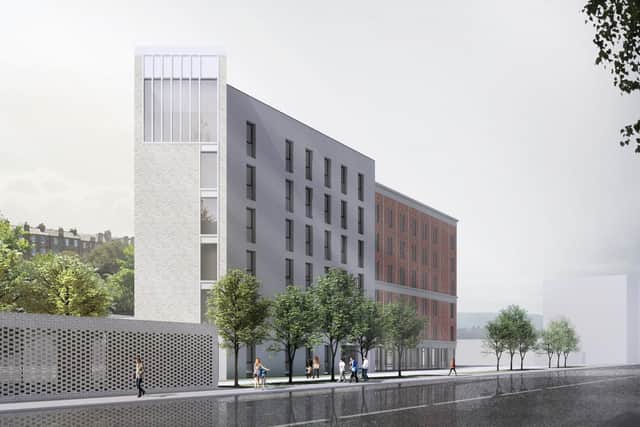 An artist's impression of the new student housing in London Road.