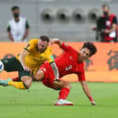 Martin Boyle in acition for Australia against China PR in a World Cup qualifier in Doha