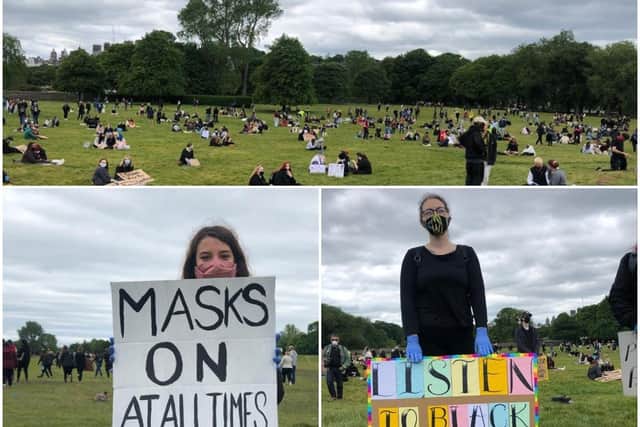 Protesters at Holyrood Park. Picture: JPIMedia