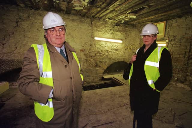 Scottish Government chief architect John Gibbons (left) and project sponsor Barbara Doig inside Queensberry House.  Picture: Sandy Young.
