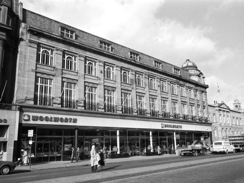 The Woolworth department store which used to occupy the site at the corner of West Register Street and Princes Street Edinburgh. Picture taken March 1982
