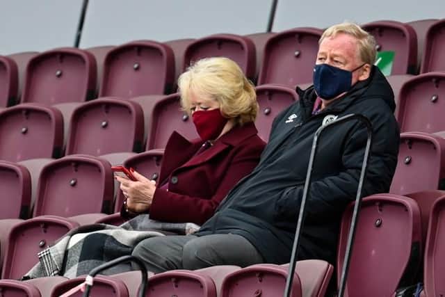 Hearts owner Ann Budge during a Scottish Championship match between Hearts and Queen of the South. (Photo by Rob Casey / SNS Group)