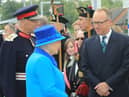 Stock photo of the Queen at Newtongrange Station for the opening of the Borders Railway.