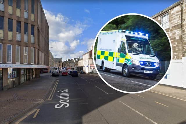 Police said a motorcyclist struck a pedestrian on South Street in Dalkeith, Midlothian.