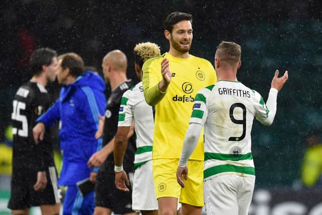 Craig Gordon poked fun at Celtic team-mate Leigh Griffiths. Picture: SNS