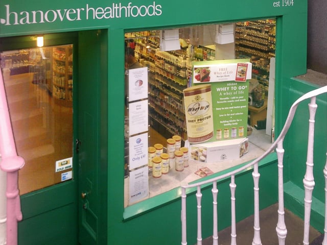 Opening in 1904, this basement shop on Hanover Street is thought to be the oldest healthfoods shop in the entire English-speaking world.