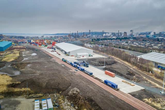 Grangemouth would see an expanded container terminal and freight rail terminal.