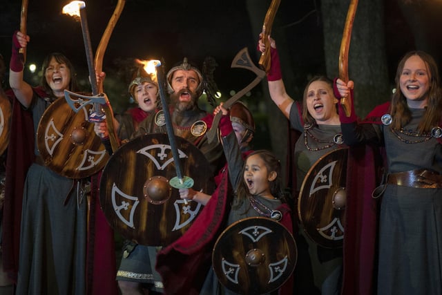 Vikings led the procession, which created a stunning river of fire through the capital’s historic Old Town.