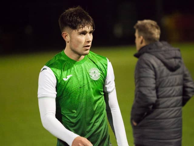 Connor Young netted a hat-trick as Hibs Under-18s saw off their Dundee United counterparts. Picture: Maurice Dougan