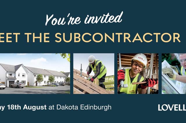 The meet the subcontractor event flyer.