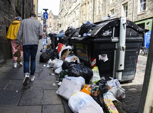 Edinburgh is on its sixth day of bin strikes