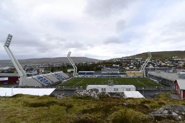 A general view of Torsvøllur Stadium in Tórshavn. Picture: Jonathan Nackstrand/AFP/Getty Images