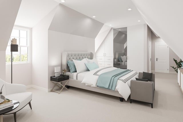 The exceptionally generous bedrooms are situated between the second and third floors with five bedrooms in total, all of which benefit from luxurious en suite facilities. While there is potential for a sixth bedroom on the ground floor also.